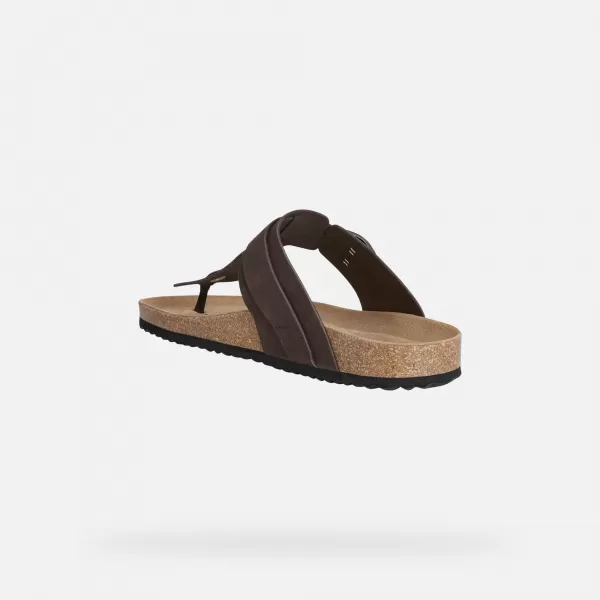  Férfi papucs GEOX SANDAL GHITA G002573 SÖTÉTBARNA 