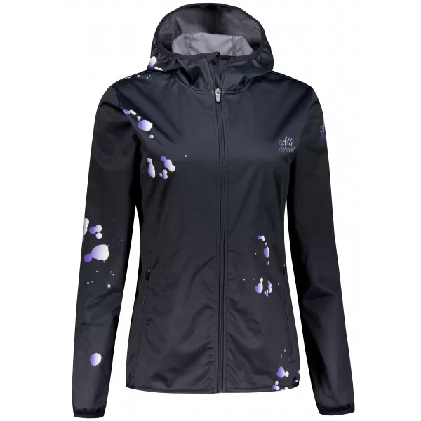  Női prémium softshell kabát ALTISPORT VOJ/ALW077JACK01 FEKETE/LILA 