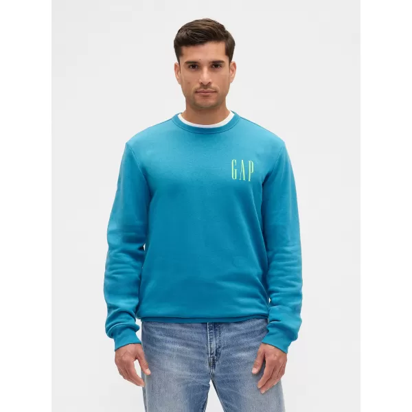  Férfi pulóver GAP LOGO SWEATSHIRT 645634-17 PALA KÉKESZÖLD 