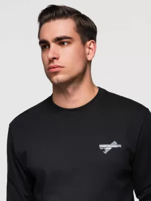 Férfi póló OMBRE OM-LSPT-0136 FEKETE