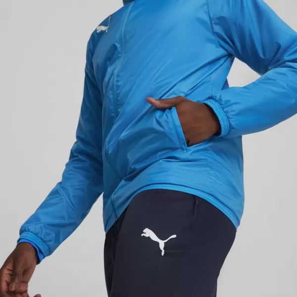  Férfi dzseki PUMA TEAMGOAL ALL WEATHER JACKET 659038-02 E.BLUE LEMONADE/ E.KÉK LIMONÁDÉ/PUMA FEHÉR 