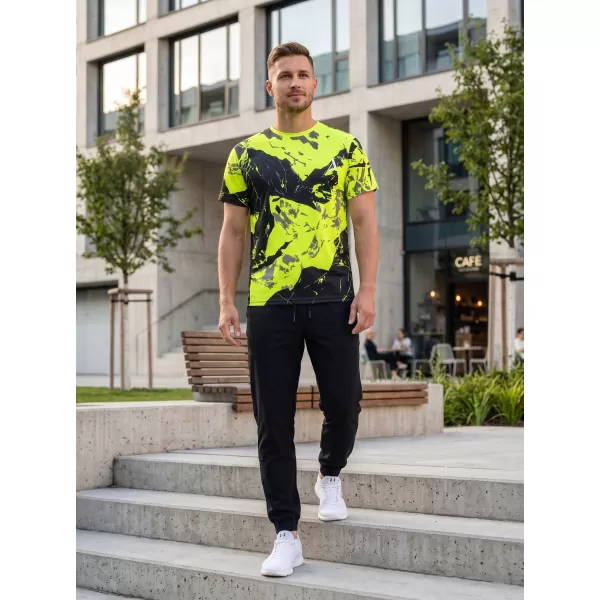  Prémium férfi póló ALTISPORT VOJ/ALM131TR01 FLUO SÁRGA/FEKETE 