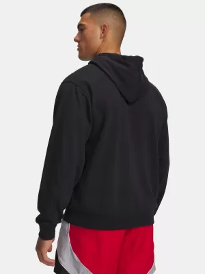 Férfi pulóver UNDER ARMOUR RIVAL LW HOODIE 6012335-001 FEKETE