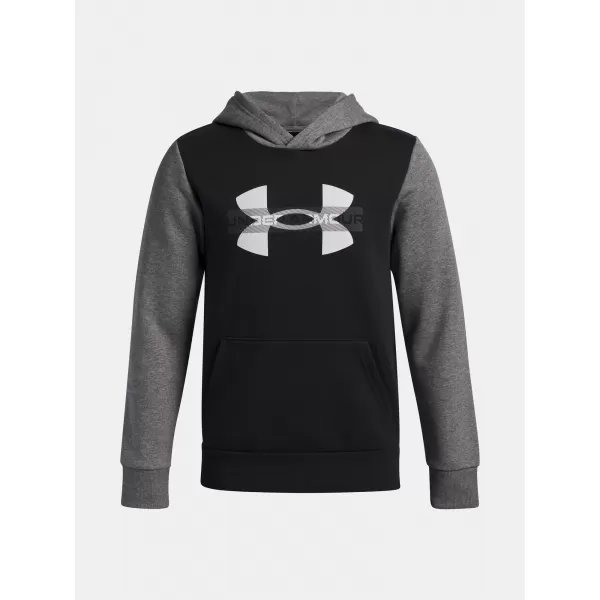  Fiú pulóver UNDER ARMOUR UA RIVAL FLC CBLCK GRPHC HD 6004994-001 FEKETE 