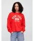 Női pulóver GAP LOGO SWEATSHIRT 769308-01 PLAKÁT PIROS