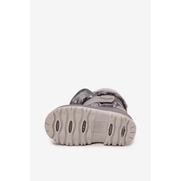 Gyermek téli cipő LEE COOPER LCJ-25-10-3788 SZÜRKE 