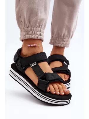 Női szandál LEE COOPER LCW-24-05-2753L FEKETE/FEHÉR