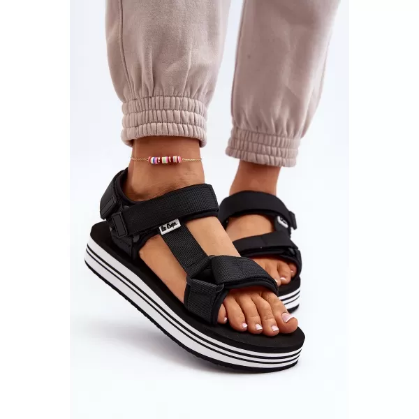  Női szandál LEE COOPER LCW-24-05-2753L FEKETE/FEHÉR 