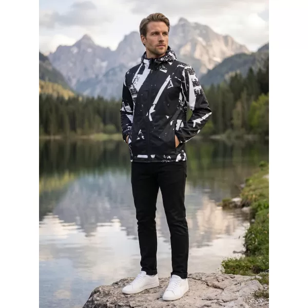  Férfi prémium softshell kabát ALTISPORT VOJ/ALM079JACK01 FEKETE-FEHÉR 