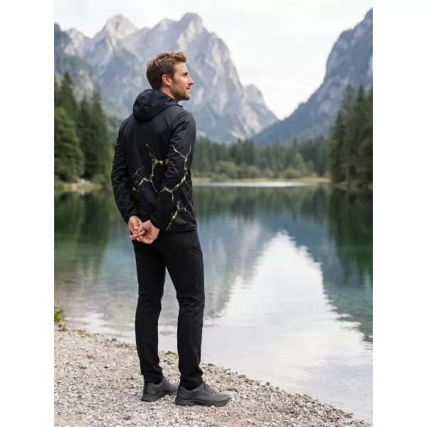  Férfi prémium softshell kabát ALTISPORT VOJ/ALM129JACK01 FEKETE/KATONAI 