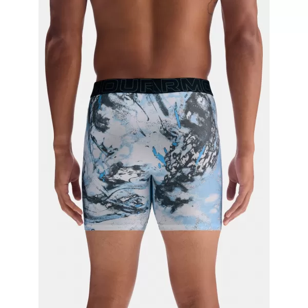  Férfi boxerek UNDER ARMOUR UA PERFORMANCE TECH - PRINT 6IN - 1PK 1383875-101 FEKETE 