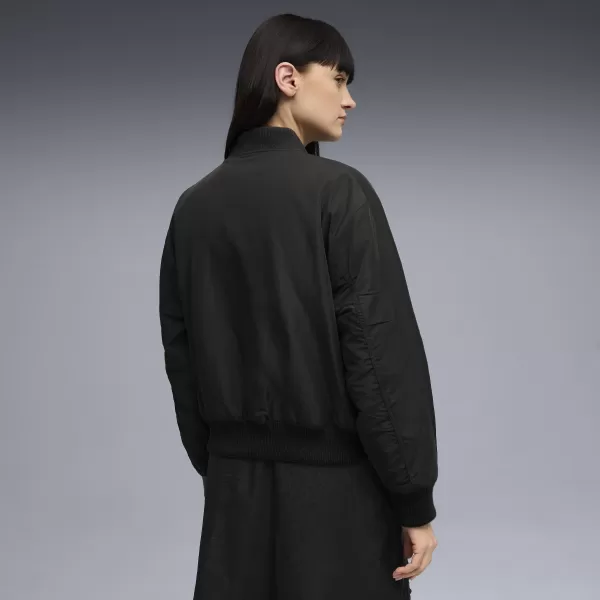  Női kabát PUMA T7 SATIN BOMBER JACKET 632168-01 PUMA FEKETE 