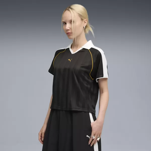  Funkcionális női póló PUMA T7 RELAXED FOOTBALL JERSEY 632157-01 PUMA FEKETE 