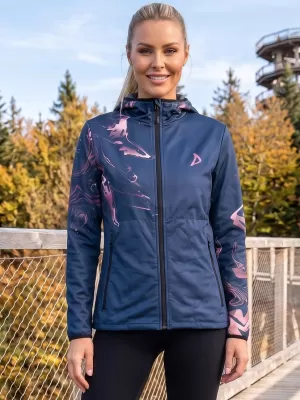 Női prémium softshell kabát ALTISPORT VOJ/ALW064JACK01 KÉK RÓZSASZÍN