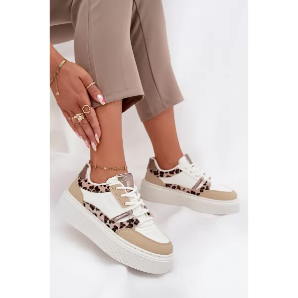  Női tornacipő BIG STAR SS274357 WHITE/BEGE Big Star Shoes 