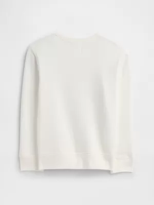 Gyermek pulóver GAP LOGO SWEATSHIRT 770622-03 ÚJ TÖRTFEHÉR