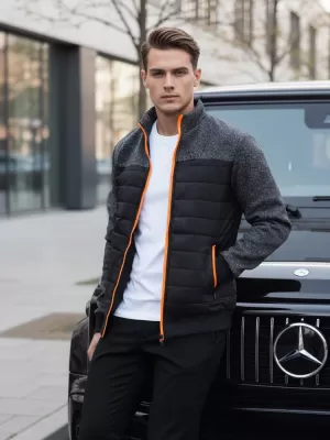 Férfi dzseki DSTREET TX4395 FEKETE