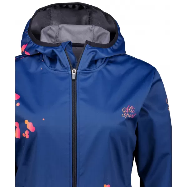 Női prémium softshell kabát ALTISPORT VOJ/ALW077JACK01 SÖTÉTKÉK/NARANCS 