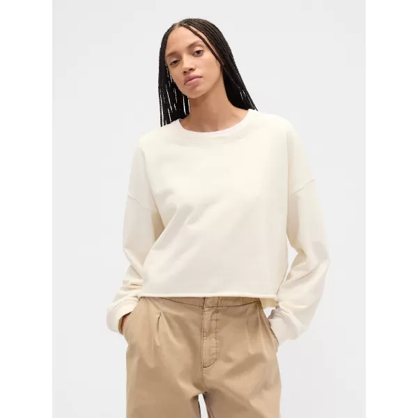  Női pulóver GAP LOGO SWEATSHIRT 799277-02 FEHÉR VITORLA 