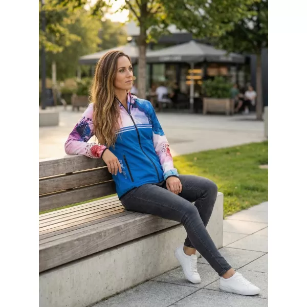  Női prémium softshell kabát ALTISPORT VOJ/ALW117JACK01 KÉK/RÓZSASZÍN 
