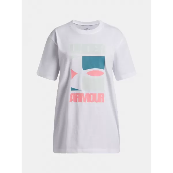  Lányos póló UNDER ARMOUR UA G BLOCK LOGO OS SS 6009720-100 FEHÉR 