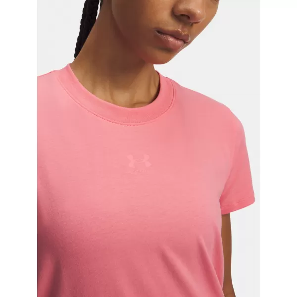  Női póló UNDER ARMOUR UA RIVAL CORE SS 1383648-601 RÓZSASZÍN 