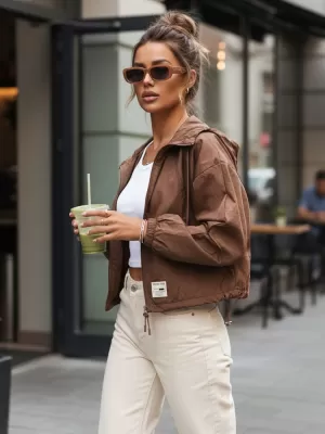 Női kabát DSTREET TY4234 KARAMELLA