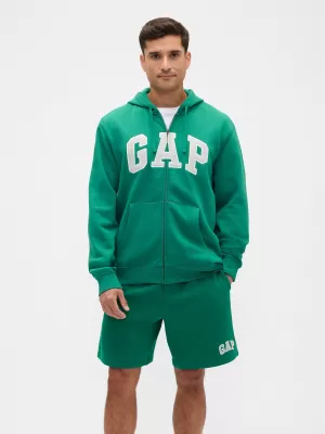 Férfi pulóver GAP LOGO HOODIE ZIP 674144-27 ÜNNEP ZÖLD