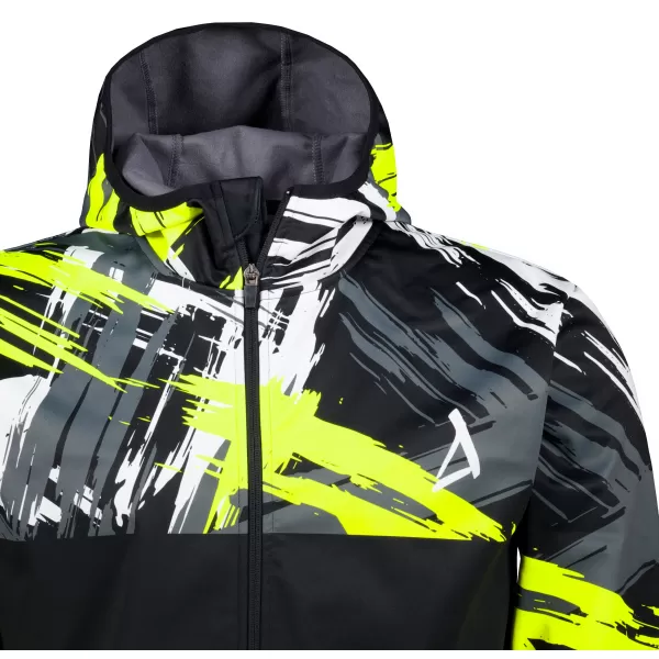  Férfi prémium softshell kabát ALTISPORT VOJ/ALM039JACK01 FEKETE ÉS SÁRGA 