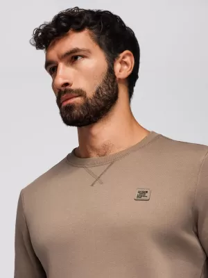Férfi pulóver OMBRE OM-SSNZ-0243 VILÁGOSBARNA