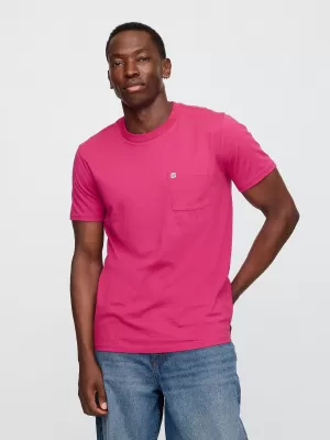 Férfi póló GAP POCKET MICRO LOGO TEE 857901-15 CSÍPŐS RÓZSASZÍN