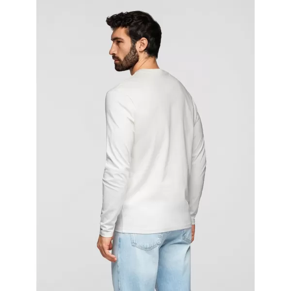  Férfi póló OMBRE OM-LSPT-0136 FEHÉR 