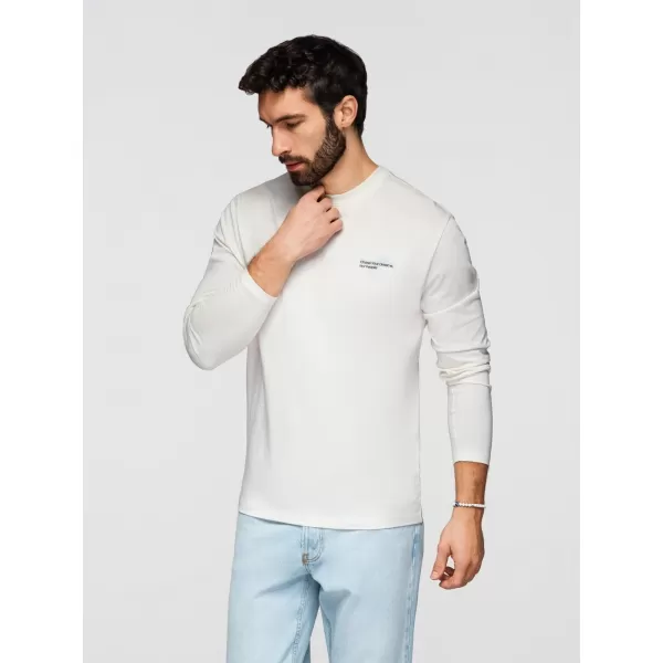  Férfi póló OMBRE OM-LSPT-0136 FEHÉR 