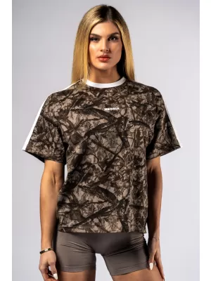 Laza szabású POWER 894 LIGHT BROWN CAMO Nebbia póló