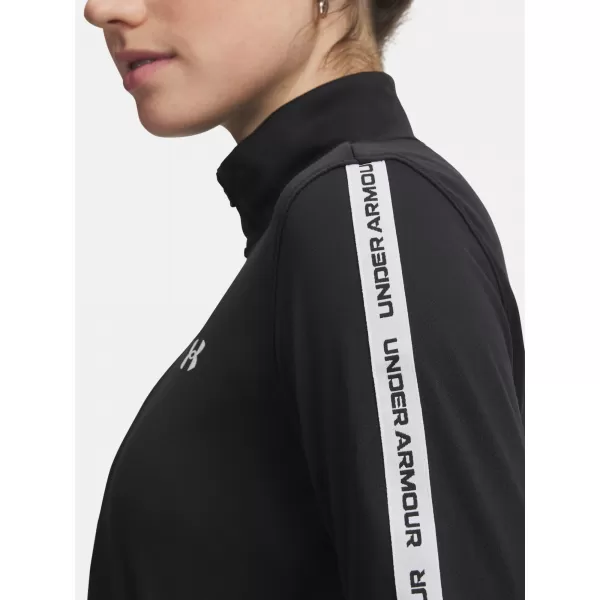  Női pulóver UNDER ARMOUR UA TECH WM TAPE HALF ZIP 6005100-004 FEKETE 
