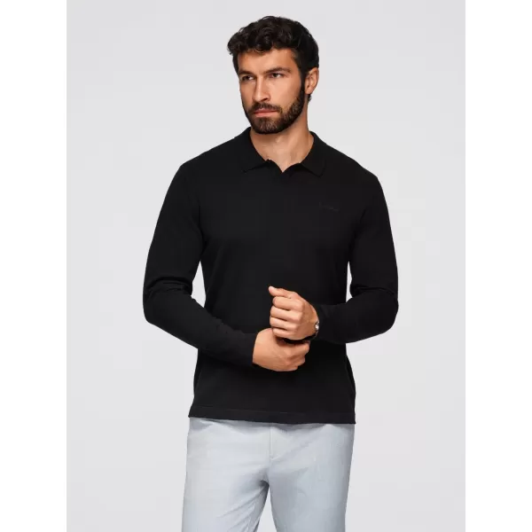  Férfi pulóver OMBRE OM-POLS-0140 FEKETE 