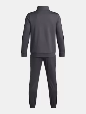 Fiúk készlet UNDER ARMOUR UA RIVAL KNIT TRACK SUIT 1363290-025 SZÜRKE