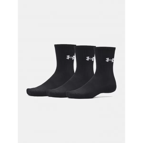  Zokni UNDER ARMOUR PERFORMANCE COTTON 3P CRW 6009685-008 FEKETE 