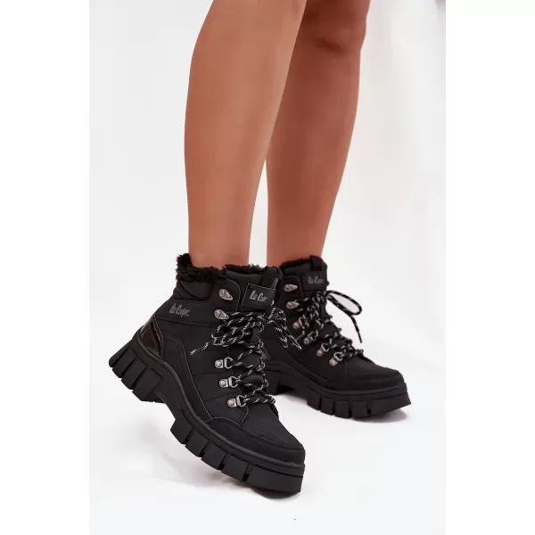  Női téli csizma LEE COOPER LCJ-25-31-3911 FEKETE 