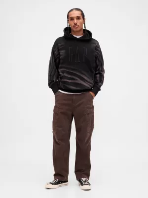 Férfi pulóver GAP CORP LOGO HOODIE PULLOVER 851641-01 FEKETE