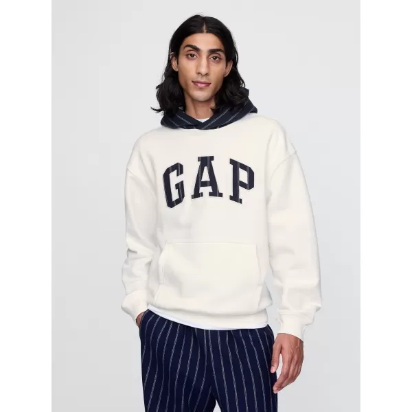  Férfi pulóver GAP LOGO HOODIE PULLOVER 645967-02 ÚJ TÖRTFEHÉR 