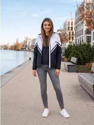 Női prémium softshell kabát ALTISPORT VOJ/ALW101JACK01 FEKETE-FEHÉR