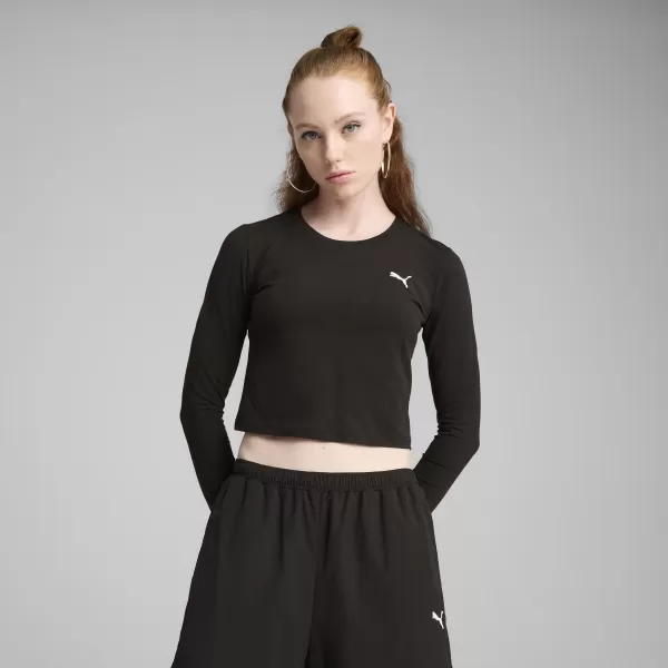  Női póló PUMA WARDROBE ESS BABY TEE 629761-01 PUMA FEKETE 