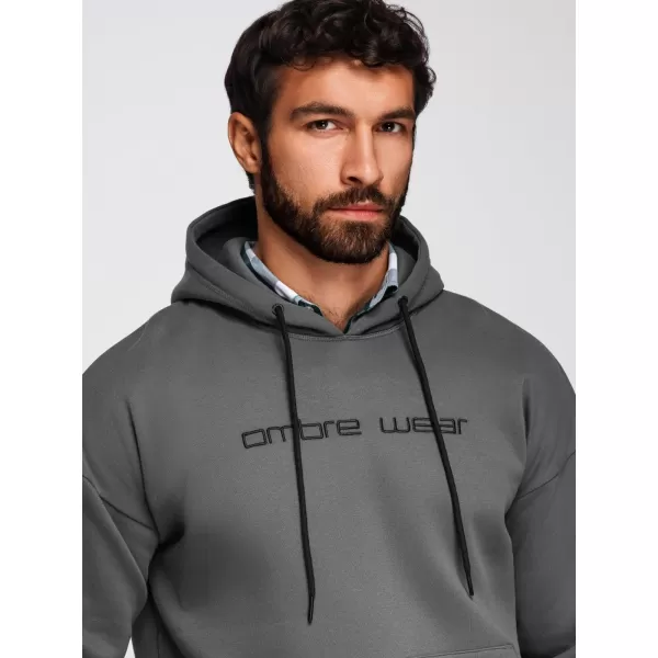  Férfi pulóver OMBRE OM-SSNZ-0241 GRAFIT 