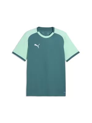 Férfi funkcionális póló PUMA TEAMLIGA26 MATCHDAY JERSEY 706544_43 EMERALD ICE/ SMARAGD JÉG/PUMA FEHÉR