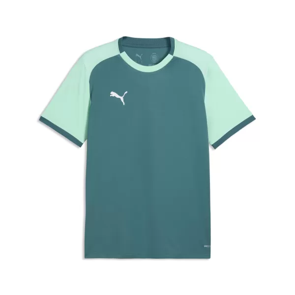  Férfi funkcionális póló PUMA TEAMLIGA26 MATCHDAY JERSEY 706544_43 EMERALD ICE/ SMARAGD JÉG/PUMA FEHÉR 