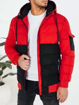 Férfi dzseki DSTREET TX5100 FEKETE/PIROS