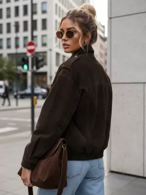 Női kabát DSTREET TY5577 BARNA