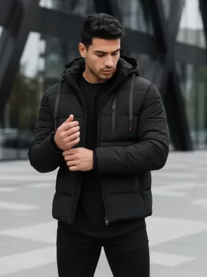 Férfi dzseki DSTREET TX5117 FEKETE