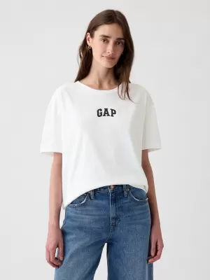 Női póló GAP LOGO EASY BOYFRIEND TEE 407990-03 OPTIKA FEHÉR